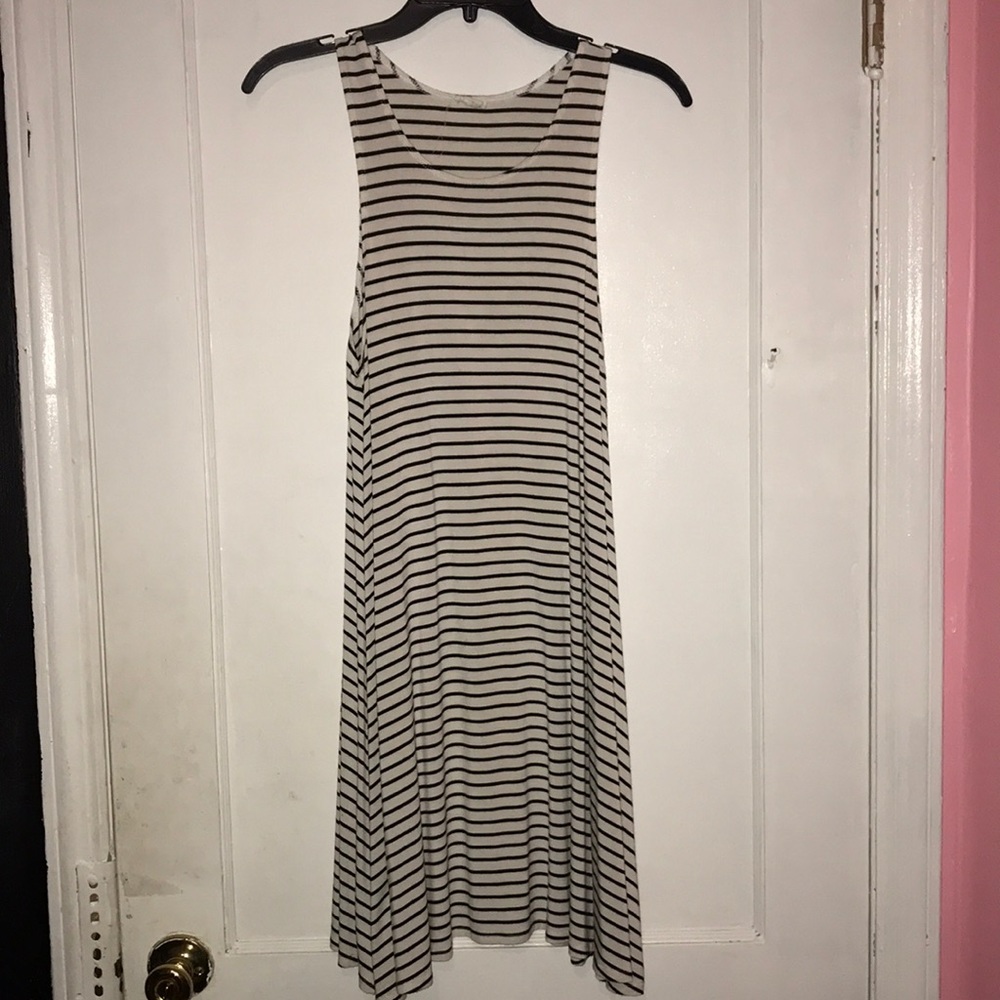 GARAGE STRIPPED BEACH DRESS